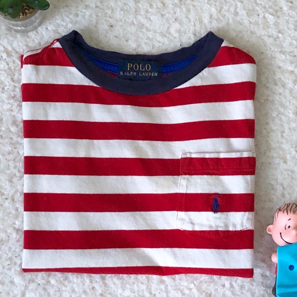 ralph lauren red striped shirt